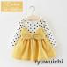  One-piece туника длинный рукав ребенок baby Kids девочка женщина поддельный Layered накладывающийся надеты способ flair лента полька-дот точка ob длинный шея весна осень 