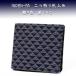 印傳屋　印伝　財布　二つ折り札入　[2003　紺×白　波うろこ]