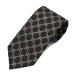 GUCCI グッチ 499695 4B002 1079 イタリア製 シルクネクタイ GGロゴ 1079/ブラ