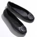 TORY BURCH Tory Burch Flat туфли-лодочки MINNIE TRAVEL BALLET WITH METAL LOGO 49350 женский балетки Logo кожа обувь 006/PerfectBlack
