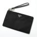 PRADA Prada клатч 2NH004 2DMH мужской нейлон × кожа треугольник Logo список let имеется Flat сумка ручная сумочка сумка F0002/NERO