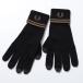FRED PERRY Fred Perry перчатка TWIN TIPPED MERINO WOOL GLOVES C9151 женский вязаный перчатки вышивка сенсорная панель соответствует S77/BLACK/SHADEDSTON