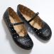 MARNI KIDS Marni Kids туфли-лодочки 82326 женский девушки Logo кожа перфорирование обработка раунд tu Италия производства плоская обувь обувь NERO