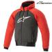  распродажа специальная цена alpinestars Alpine Stars жакет CHROME SPORT HOODIE ASIA цвет :MELANGE BLACK BRIGHT RED(9303) размер :S