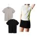  женский viva Heart Golf нейлон PU стрейч бок переключатель короткий рукав mok012-22840 Golf одежда tops 2024 год осень-зима модель VIVA HEART GOLF