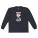 < кошка pohs отправка бесплатная доставка > BALL LINE( мяч линия ) NBT677010 BLK баскетбол футболка тонкий L/S рубашка 25FW