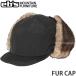 23-24 エビス ファー キャップ ebs FUR CAP スノーボード スノボ スキー 帽子 耳当て 防寒 保温 アパレル Col:Black SIZE:OS(〜60cm)