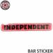 ǥڥǥ С ƥå INDEPENDENT BAR STICKER  ܡ  RED/WHITE/BLACK :10.2cmX1.6cm