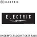 エレクトリック ロゴステッカー ELECTRIC UNDERVOLT LOGO STICKER スノーボード スノボ シール カラー:Black サイズ:L(W115xH40mm)