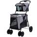 домашнее животное Cart собака для Cart собака коляска, выдерживаемая нагрузка 20Kg 4 колесо складной домашнее животное Cart, верх и низ 2 уровень independent корзина модель собака для Cart, многофункциональный легкий средний для маленьких собак коляска кошка 