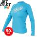  jet Pilot Rush Guard женский распродажа 50% off бесплатная доставка JP Logo S14 L/S девушки lasi-S14515 голубой 10(S)