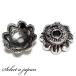 [100 piece ] beads cap 9mm flower type washer silver flower seat hand made accessory parts raw materials silver color 