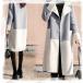  пальто женский плата плата осень-зима внешний толстый Mod's Coat длинное пальто тренчкот Пальто Честерфилд Корея способ большой размер защищающий от холода теплый надеты .. новый товар 