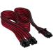 CP-8920334 Corsair Premium Individually Sleeved 12+4pin PCIe Gen 5 Type-4 600W 12VHPWR Cable Black&Red Ÿ֥