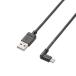 USB кабель ELECOM Elecom TB-AMBXL2U12BK micro-USB кабель 1.2m L знак левая сторона подключение модель 