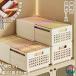 3 шт. комплект эластичный место хранения box ширина 10 глубина 28~48 высота 8cm бежевый много уровень эластичный кейс для хранения складной прямой угол box выдвижной ящик перегородка . длина регулировка возможно выдерживающий . "дышит" 