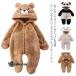  заяц Panda комбинезон новорожденный защищающий от холода нежный детская одежда медведь осень-зима пижама детский комбинезон девочка мужчина .... обратная сторона ворсистый baby длинный рукав боа 