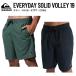 QUIKSILVER( Quick Silver )EVERYDAY SOLID VOLLEY 19 мужской 2026 весна лето модель водоотталкивающая отделка 19 дюймовый спортивные шорты внутренний шорты нет модель EQYJV04137