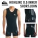 QUIKSILVER( Quick Silver )HIGHLINE 0.5 INNER SHORTJOHN 2026 весна лето модель внутренний мокрый костюм Short John QSA261701