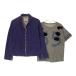 [10894]fis jacket T-shirt short sleeves 140cm 2 point set gray set item for children Kids stylish lovely simple long sleeve 