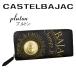 CASTEL BAJAC Castelbajac round fastener long wallet / pull ton cow leather 077623
