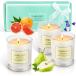  aroma candle fruit. fragrance 3 piece set France . oil candle cup candle 100% plant large legume wax low sok present gift Christmas part shop decoration 