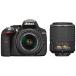 Nikon digital single‐lens reflex camera D5300 double zoom kit 2 black 