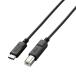 �G���R�� USB�P�[�u�� �[�d�E�f�[�^�]���p TypeC&amp;USB-B USB2.0 iPhone15�EMacbook���ɑΉ� �ő�480Mbps