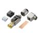 RJ-45 коннектор CAT6A/CAT6/CAT5e двоякое применение L знак type инструмент для уплотнителя не необходимо full metal da кальмар -тактный структура ADT-6ARJFSL