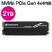 Transcend PCIe M.2 SSD 250H 2TB NVMe PCIe Gen44 3D NAND TS2TMTE250H