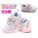  светится обувь название .. Precure! 3709 Kids спортивные туфли обувь девочка розовый лиловый симпатичный Heart рисунок ламе лента Kirakira обувь популярный новый продукт обувь 