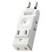 Elecom power supply tap compact super thin design 4 mouth white AVT-M01-24WH