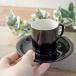  black volume temi coffee cup & saucer ( with translation ) /temitas coffee cup coffee cup smaller Espresso cup 