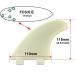 saruSURF Premium TRI FIN SET �v���~�A�� �g���C�t�B���Z�b�g FCS�Ή� �y�� (115cmm White) �֘A�摜1