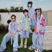 Kids танцевальный костюм Denim лучший Denim брюки jazz hiphop симпатичный танцевальный костюм для мужчин и женщин короткий рукав футболка G Jean Jazz hip-hop постановка одежда шт . Denim Dan 