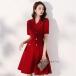  One-piece формальный красивый . чёрный весна лето женский elegant модный A линия короткий One-piece короткий рукав 30 плата 40 плата надеты ..OL офис офисная работа одежда ходить на работу платье -