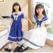  девочка One-piece sailor One-piece длинный длина ребенок One-piece короткий рукав симпатичный обычный надеты Mai шт. Dance одежда выбор детский сад ученики средних и старших классов 120-170