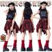  в клетку чёрный красный девочка Корея k-pop jazz Kids танцевальный костюм юбка черный красный майка .... Short верх tops юбка одиночный товар распродажа сверху 