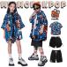  рисунок рубашка общий рисунок рубашка лоскутное шитье гавайская рубашка Kids танцевальный костюм выставить синий цвет темно-синий мужчина девочка модный tops чёрный белый лучший ....sho
