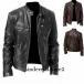 кожаный жакет кожаная куртка мужской блузон внешний мотоцикл байкерская куртка байкерская куртка искусственная кожа осень-зима 