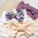 [ почтовая доставка бесплатная доставка ][F]3 шт. комплект! baby лента для волос 3 шт. комплект / бежевый / цветочный принт / потускнение лиловый / девочка / новорожденный / свадьба / лента 