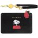  Snoopy чехол для пропуска нашивка черный катушка есть ремешок чехол для проездного билета IC карта посещение школы ходить на работу ребенок подарок взрослый симпатичный [02] ( всего 1100 иен и больше . покупка возможно )