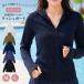  Rush Guard женский длинный рукав Parker ZIP Zip выше с капюшоном . палец дыра имеется M L тонкий soft Fit эластичный ультрафиолетовые лучи меры выгоревший на солнце участок меры 