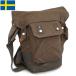  Sweden army gas mask bag leather bottom USEDSWD bag bag shoulder diagonal .. military army thing the truth thing genuine article 