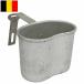 Belgium army M56 can tea n cup USED EE778UN can tea n glass aluminium container handle attaching carrying bar handle outdoor leisure Solo camp miscellaneous goods 