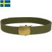  почтовая доставка возможно Швеция армия брюки ремень хлопок парусина Gold пряжка USED SB084UN SWD web ga коричневый ремень casual American Casual мужчина мужской 