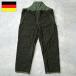  Германия армия стеганое полотно подкладка брюки чёрный окраска USED PP183UD BW мужской мужчина с хлопком защищающий от холода теплоизоляция подкладка брюки низ зима winter оригинал милитари 