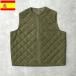  Испания армия стеганое полотно подкладка лучший оливковый USED JV037UN суша армия ARMY тонкий с хлопком защищающий от холода теплоизоляция подкладка жакет Layered накладывающийся надеты свет вес 