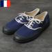 Франция армия морской deck shoes темно-синий неиспользуемый товар FS071NN. армия военно-морской флот NAVY морской low cut хлопок парусина low tech спортивные туфли VERNON обувь 
