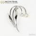  жемчуг жемчуг брошь o- Kid .... женский белый 6.5-8.5mm латунь ... Akoya покачивающийся для хранения с футляром (4122)